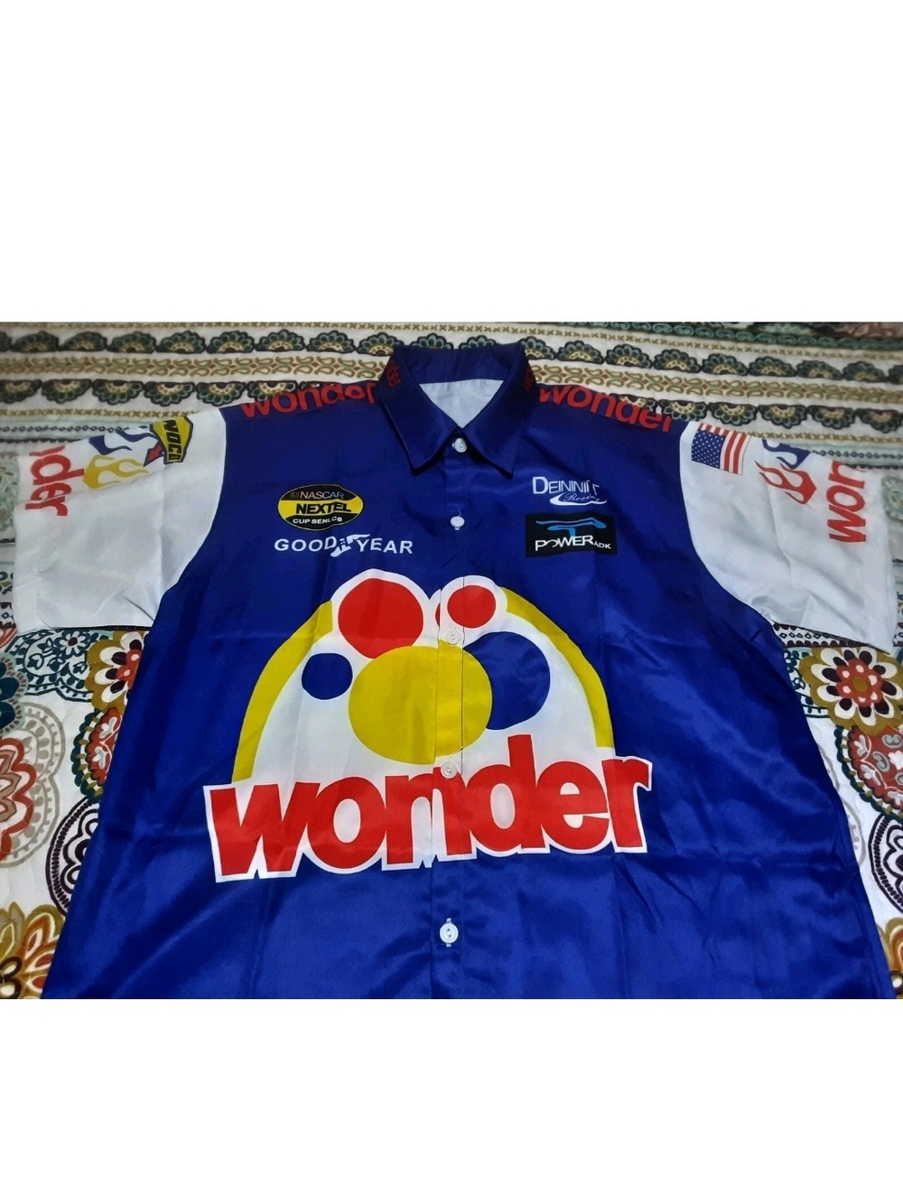 Wonder Logo Blue Racing Shirt for Mens 2xl